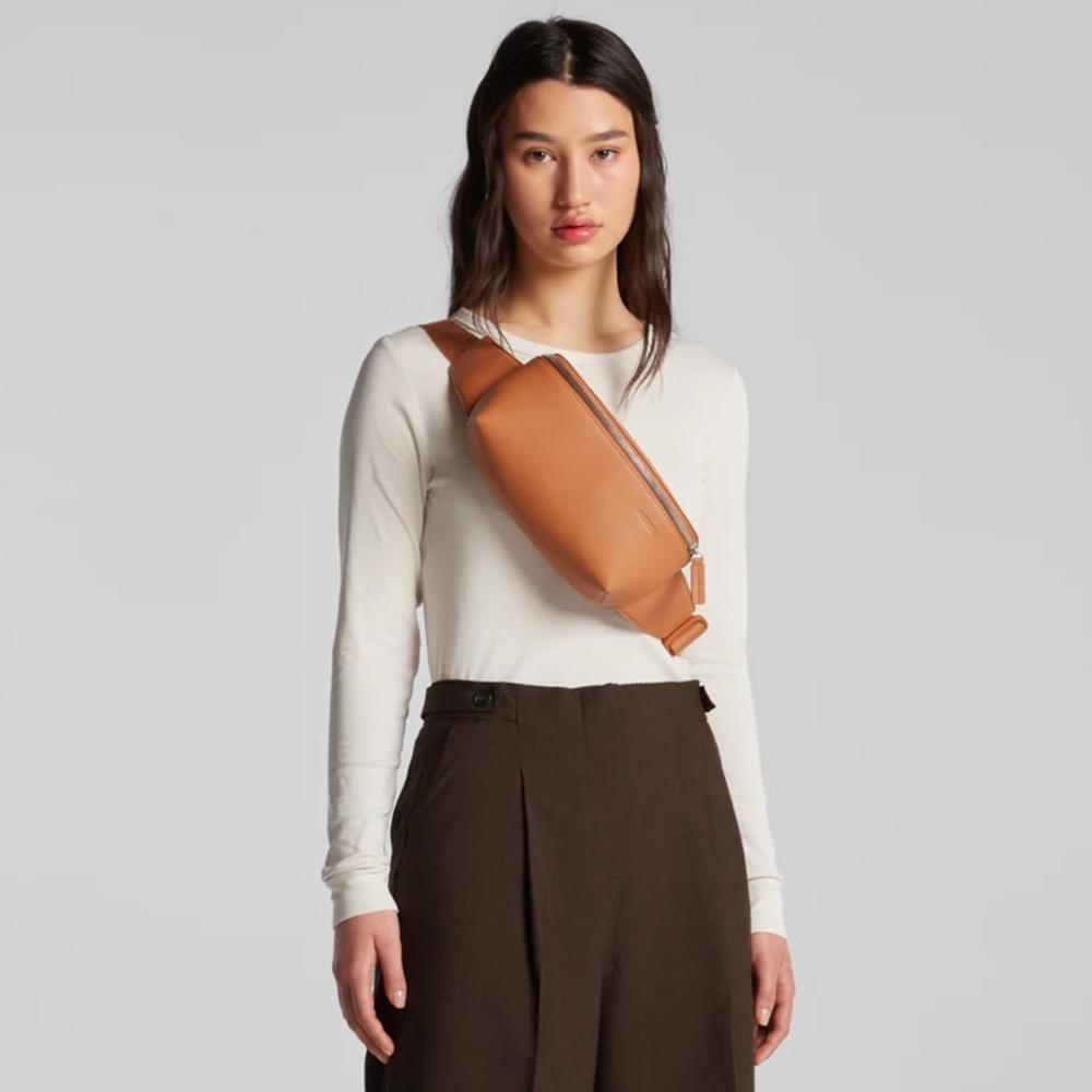 Monos Metro Sling belt bag cross body saddle tan vegan leather